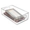 mDesign Plastic Storage Bin with Handles for Home Office - Clear